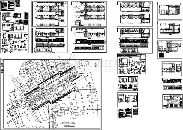 6776平方米苏州商业步行街建筑设计施工cad图纸，共二十张-图一