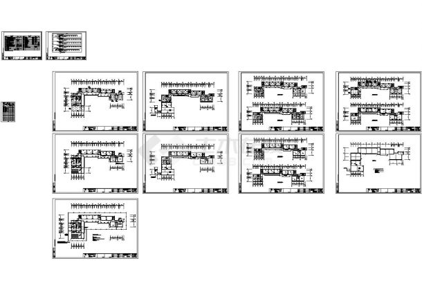 某5层砖混砌体结构小学教学楼抗震加固电气施工CAD图纸设计-图一