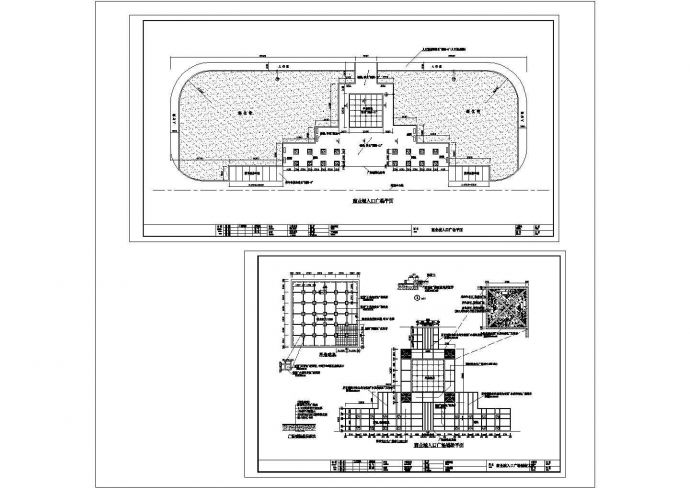 亚洲广场环境规划设计建筑施工cad图纸，共二张_图1