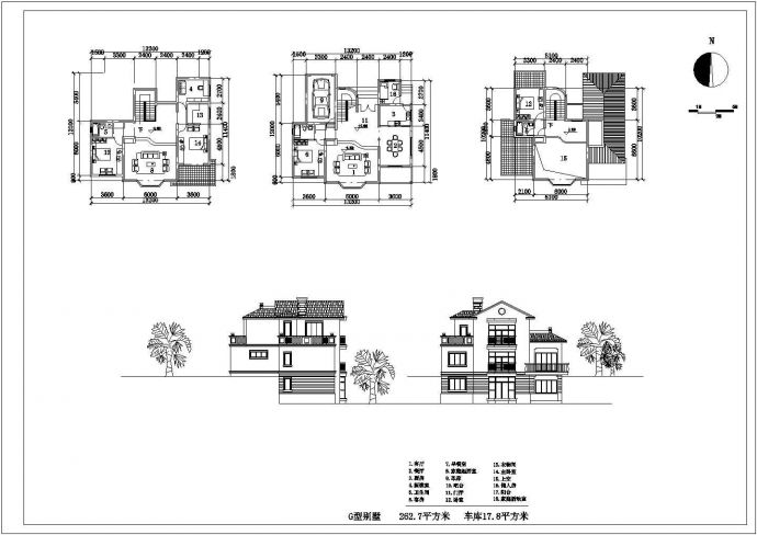 二层民用别墅建筑设计图纸_图1