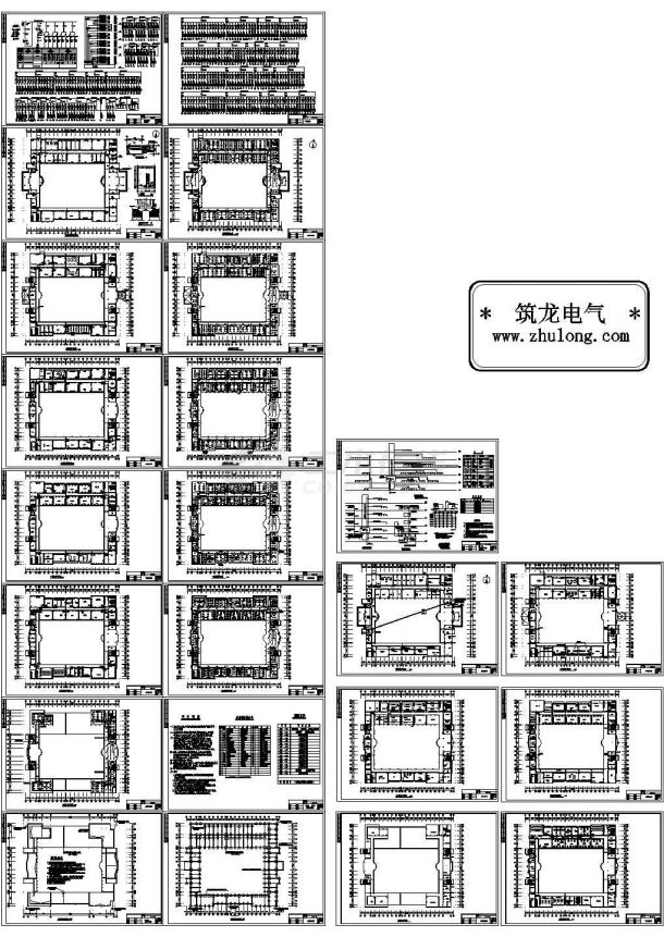 某六层实验楼电气施工cad图纸设计-图一