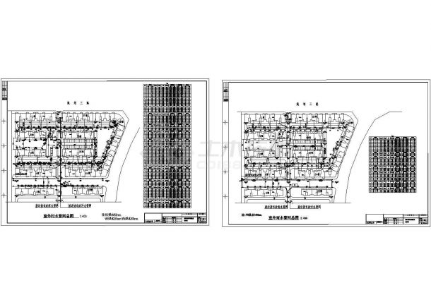 某小区雨水污水管网cad设计平面施工图-图二