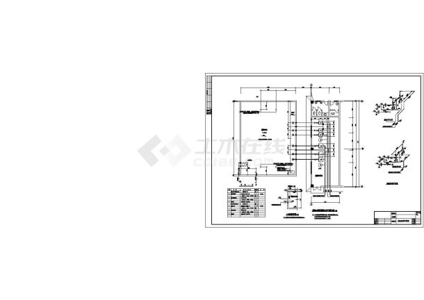 某厂房水泵房布置cad详细设计平面施工图-图二