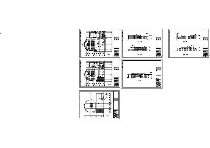 两层4787平米中学校食堂建筑图_图1