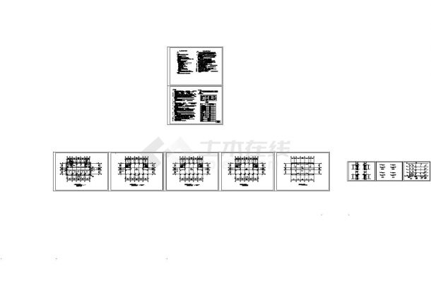 一级泵站建筑给排水设计CAD图-图一