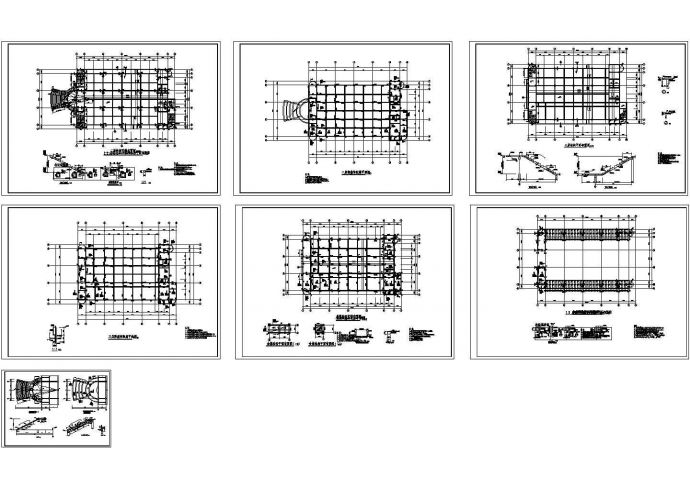 某会所框架混凝土设计cad结构施工图_图1