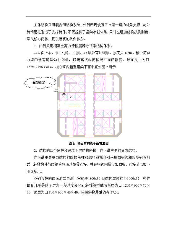 广州某超高层(第二高楼)建筑钢结构工程施工组织设计（斜撑框架+混凝土核心筒结构）共101页-图二