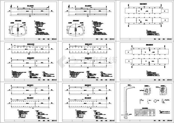 分离式隧道照明节点详图设计-图二