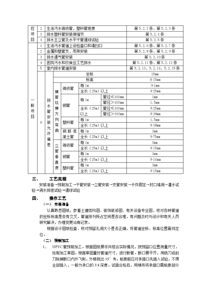 房建技术交底室内排水管道安装工程-图二