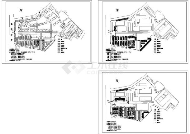 某工业园区（总建筑面积30216㎡）规划设计cad施工总平面图纸（含经济技术指标）-图一