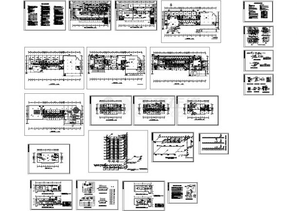 21层三星级大酒店暖通施工图全套CAD-图一