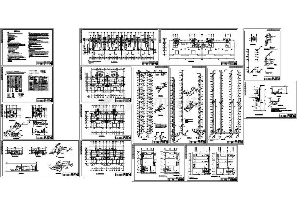 带地下室高层办公楼给排水设计施工图设计（CAD，16张图纸）-图一