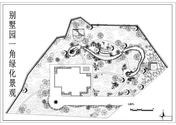  Reference CAD drawing for landscape design of one corner of a villa garden - Figure 2