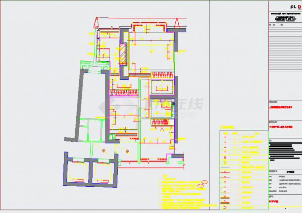 某地湖南现代风私人别墅B户型室内装修施工图CAD图纸-图二