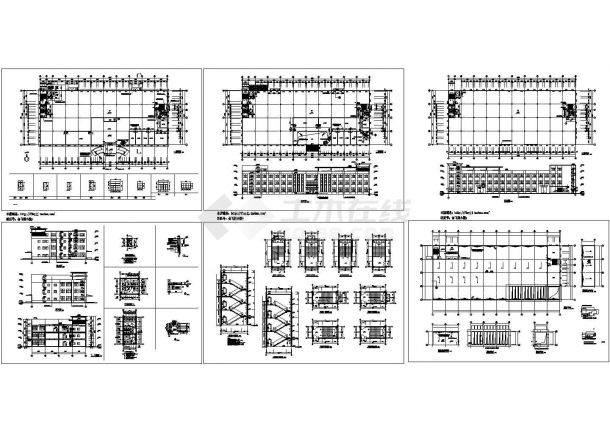 3层工厂完整建筑设计CAD施工图-图一