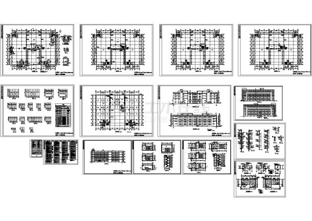 4层12825.17平米厂房车间建筑CAD图纸-图一