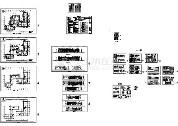3层3327平米茶楼建筑设计施工图-图一