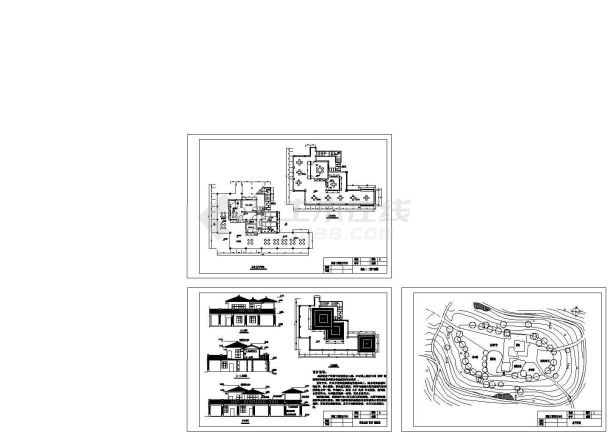 2层山颠茶室建筑设计CAD图-图一