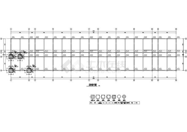 5247平米，四层教学楼建筑结构设计图（计算书、PKPM模型、图纸）-图一