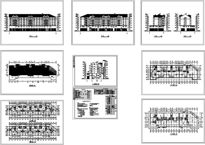 6层4965.25㎡小区商住楼建筑施工图（含设计说明）_图1