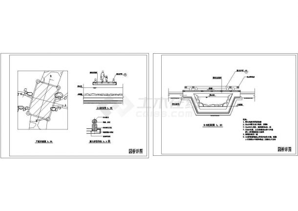 某地区园林景桥CAD设计参考图-图二