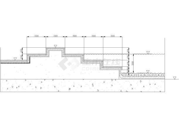 水景台阶整体平面设计详图-图二