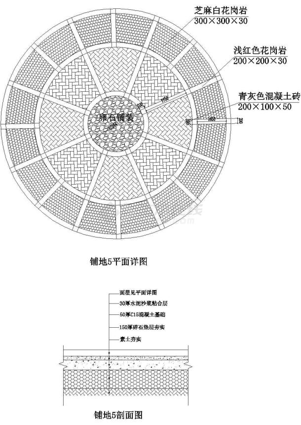 欧式广场铺装CAD参考图-图一