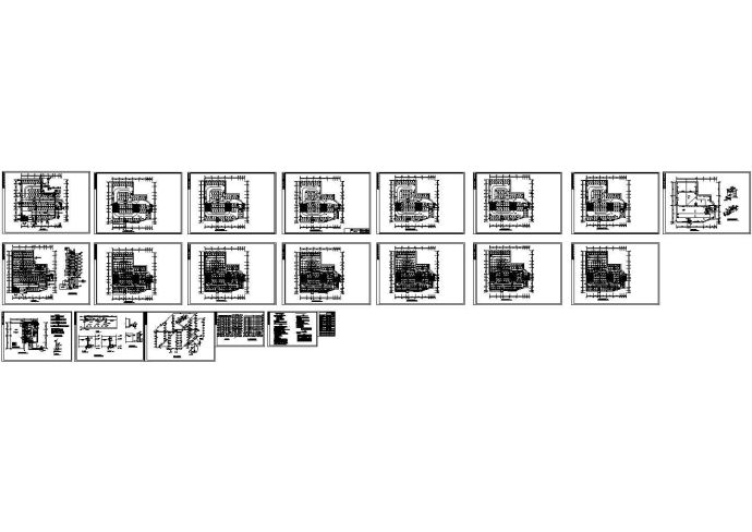 七层停车库给排水和消防图纸 （CAD，21张图纸）_图1