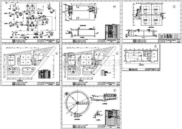 某市啤酒污水处理工程建筑施工图-图一