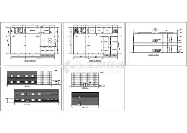 某二层砖混结构工业厂房设计cad全套建筑施工图（甲级院设计）-图一