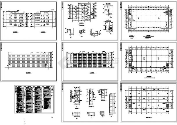 深圳某四层框架结构工业厂房车间设计cad全套建筑施工图（含设计说明）-图一
