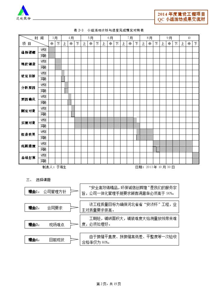 提高花岗岩砖 一次验收合格率-图二