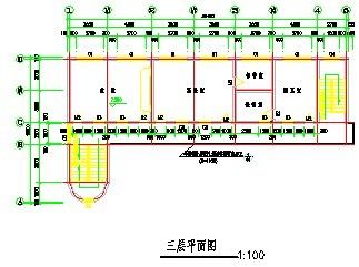 一套小学教学楼CAD施工图-图一