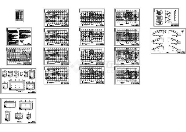 【7层】6000平米左右框架办公楼建筑结构毕业设计图（含计算书）-图二