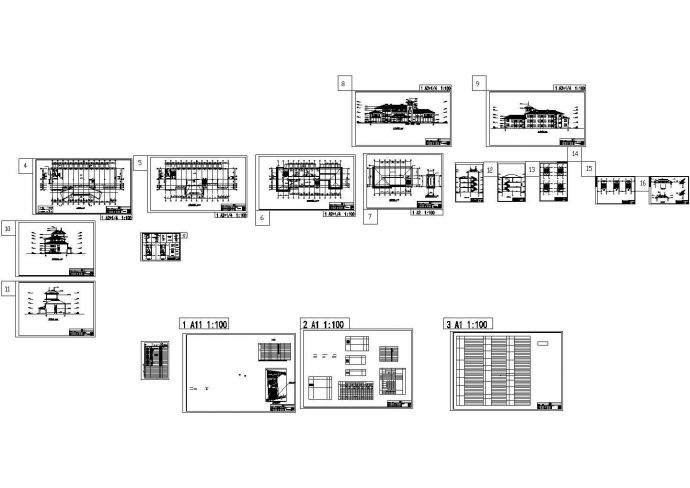 [南昌]某三层行政办公楼建筑cad设计施工图 包含着建筑设计说明_图1