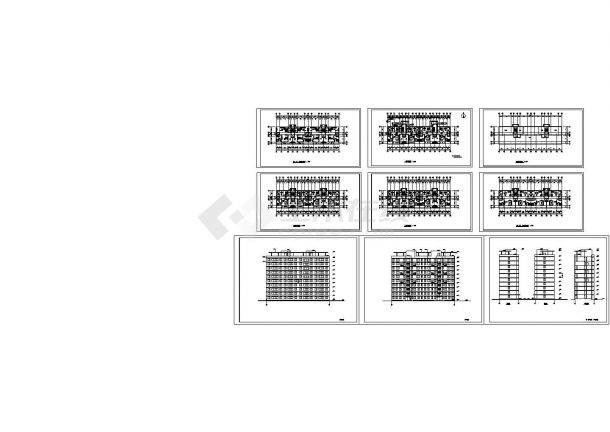 某十层板式住宅建筑设计cad方案图（四层以上为复式）-图一