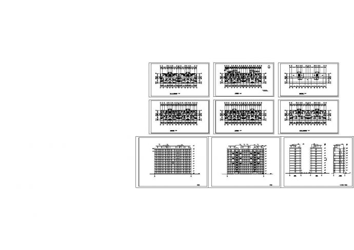 某十层板式住宅建筑设计cad方案图（四层以上为复式）_图1