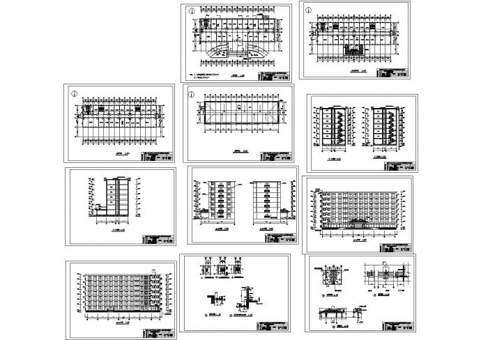 【7层】5535平米框架行政指挥中心毕业设计（(建筑、结构CAD图)、结构计算书及配筋、施工组织）_图1