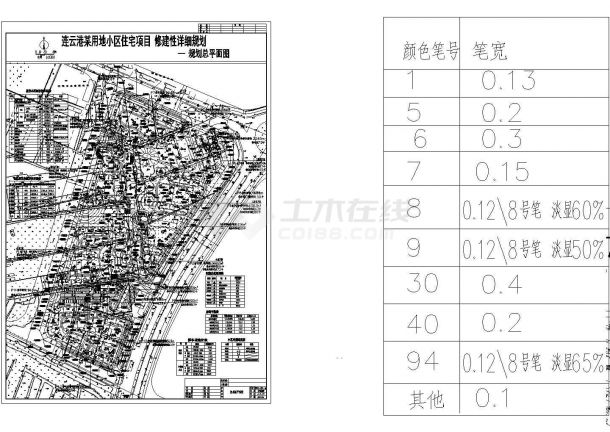 连云港某用地小区住宅规划总平面图-图一