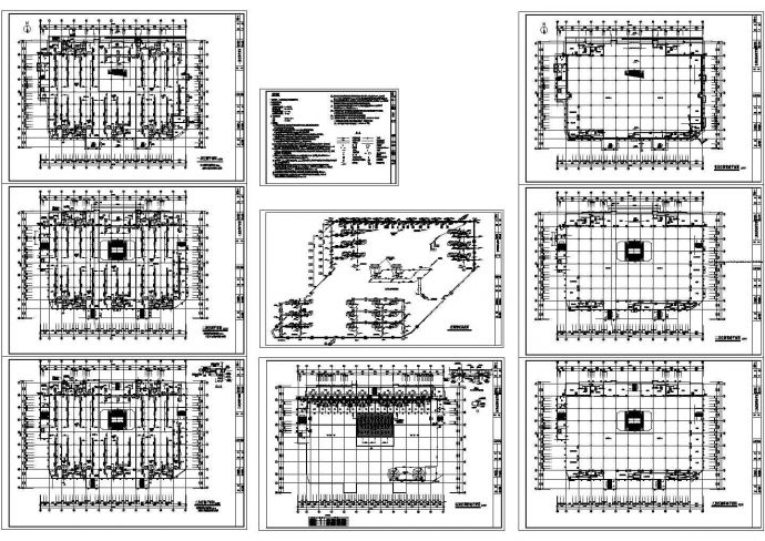 河北某广场综合楼空调CAD设计图_图1