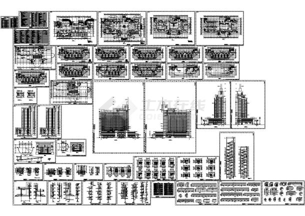 -1+17层中心综合医院建筑施工图【平立剖 楼梯 墙身门窗卫生间详图 目录 说明】-图一