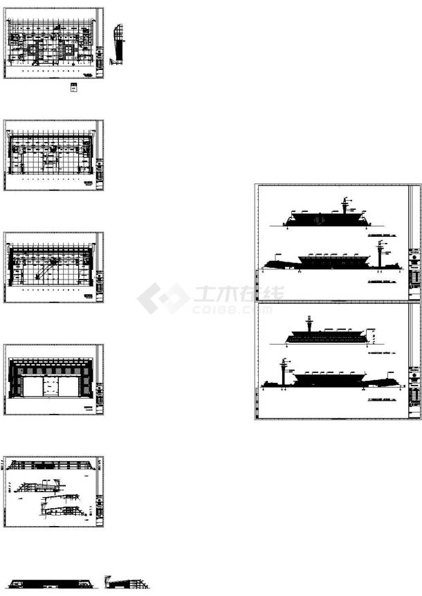 洛阳博物馆建筑施工图纸（含效果图及模型照片）-图二