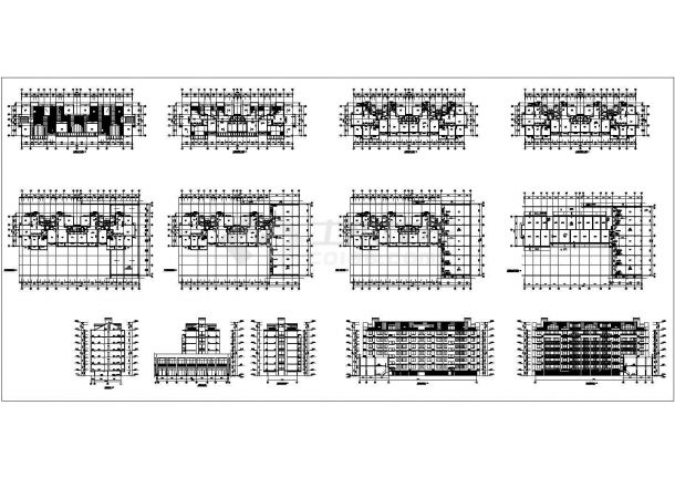 某多层底商住宅楼建筑施工图（CAD，13张图纸）-图一