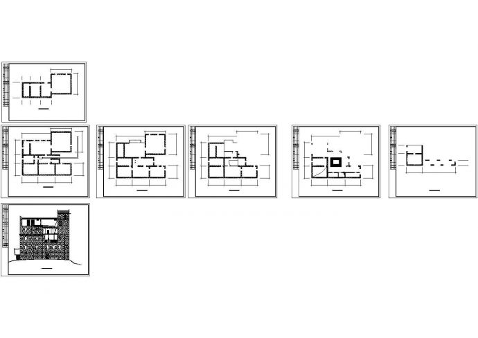 民居三套羌族民居和碉楼建筑CAD方案图_图1