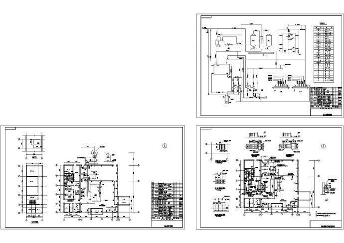 20t热水锅炉房设计全套cad施工图，共六张图纸_图1
