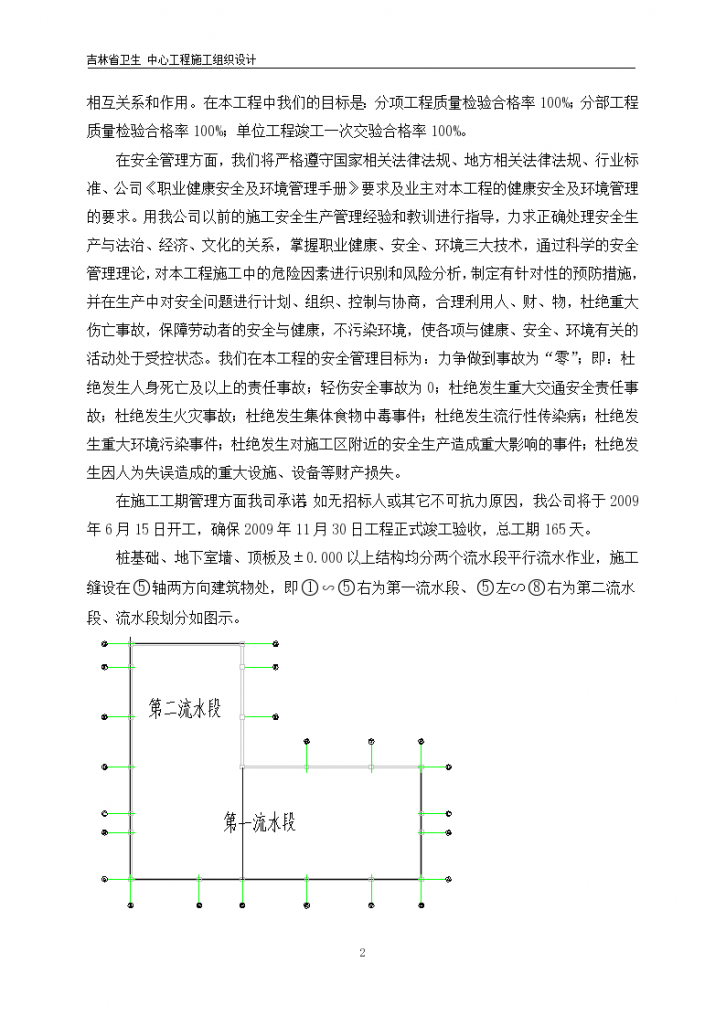 卫生中心工程施工设计方案-图二