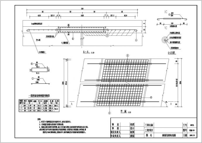 13m空心板简支梁桥面连续构造节点详图设计_图1