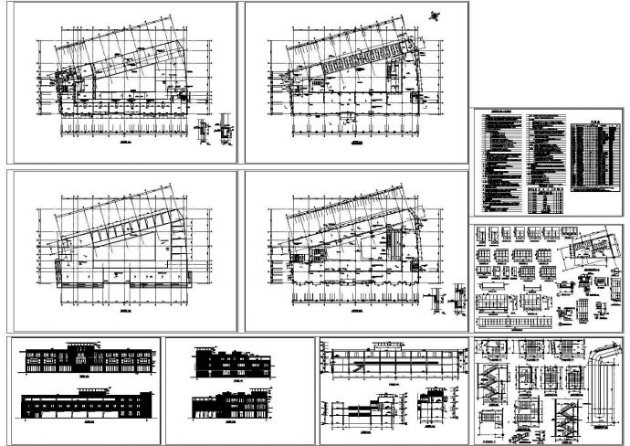 某菜市场办公综全楼建筑施工图CAD_图1