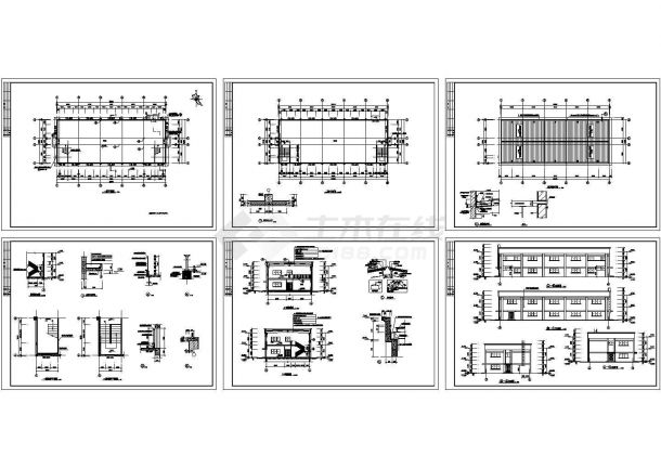 2层740.28平米精密仪表厂房建筑CAD施工图-图一