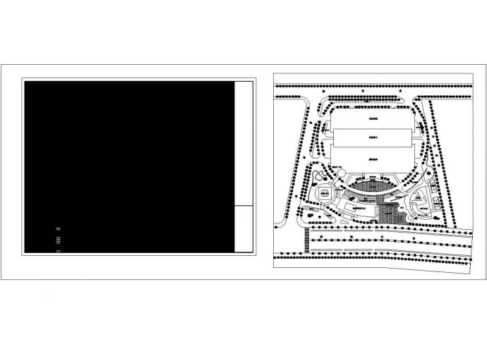 羊城晚报办公区规划设计cad方案总平面图（含绿化设计）_图1